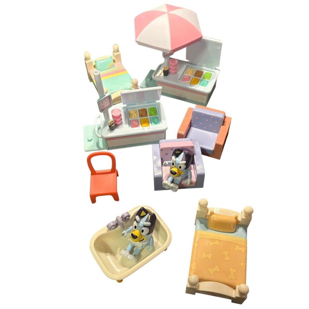 BLUEY Figures Replacement Furniture Ice Cream Carts Beds Chairs Bathtub